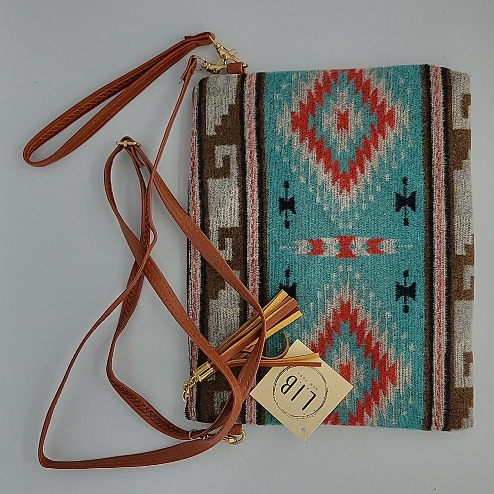 LIB New York Aztec Southwest Crossbody Bag Purse New